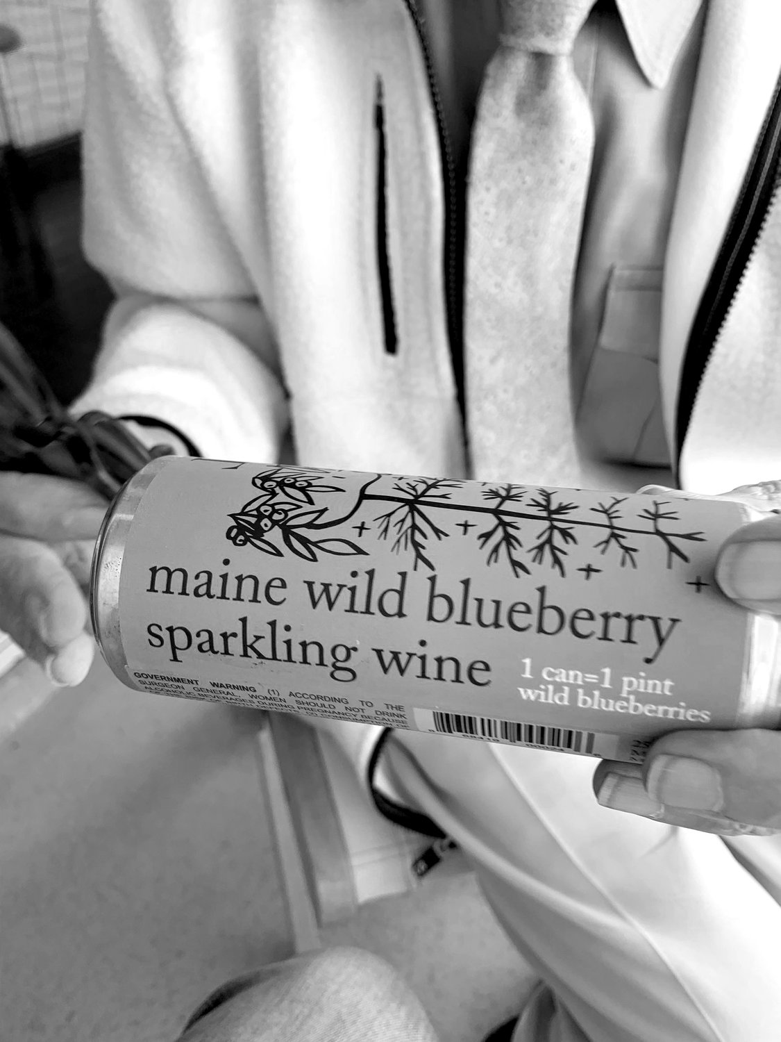 The can of blueberry wine.